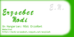 erzsebet modi business card