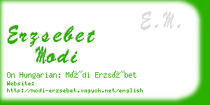 erzsebet modi business card